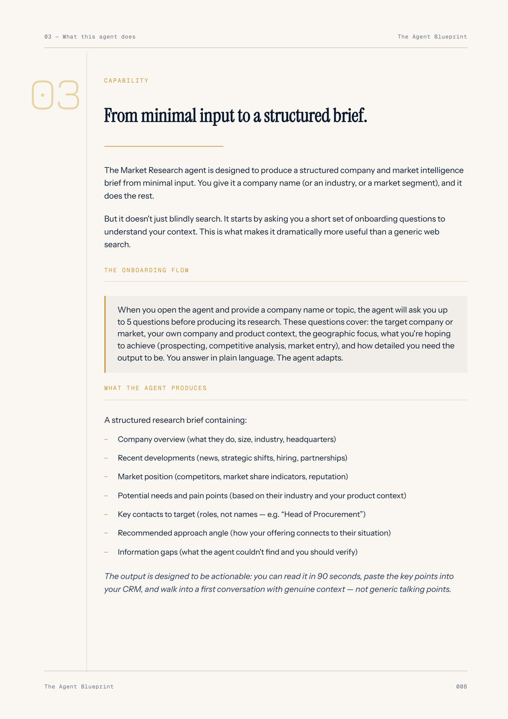 Market Research Agent - Sales Phase 1 | Step 1 of 4