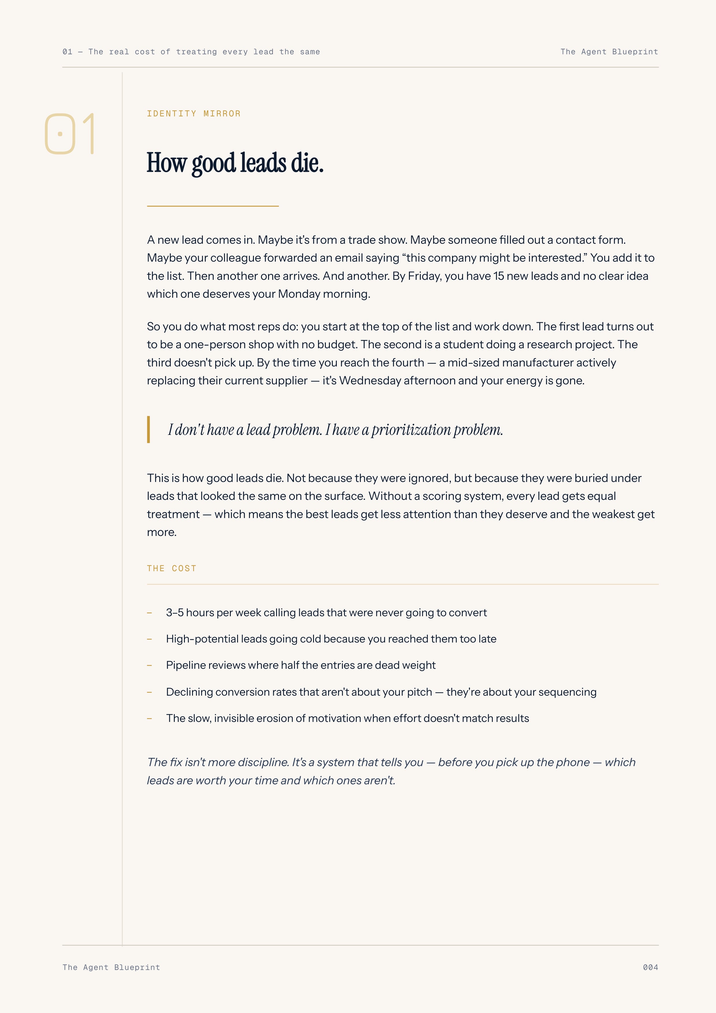 Lead Qualification Scoring Agent - Sales Phase 1 | Step 3 of 4