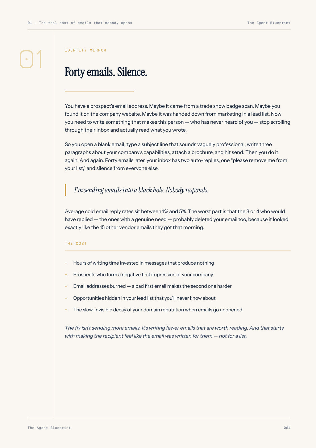 Cold E-Mail Writer Agent - Sales Phase 2 | Step 3 of 4