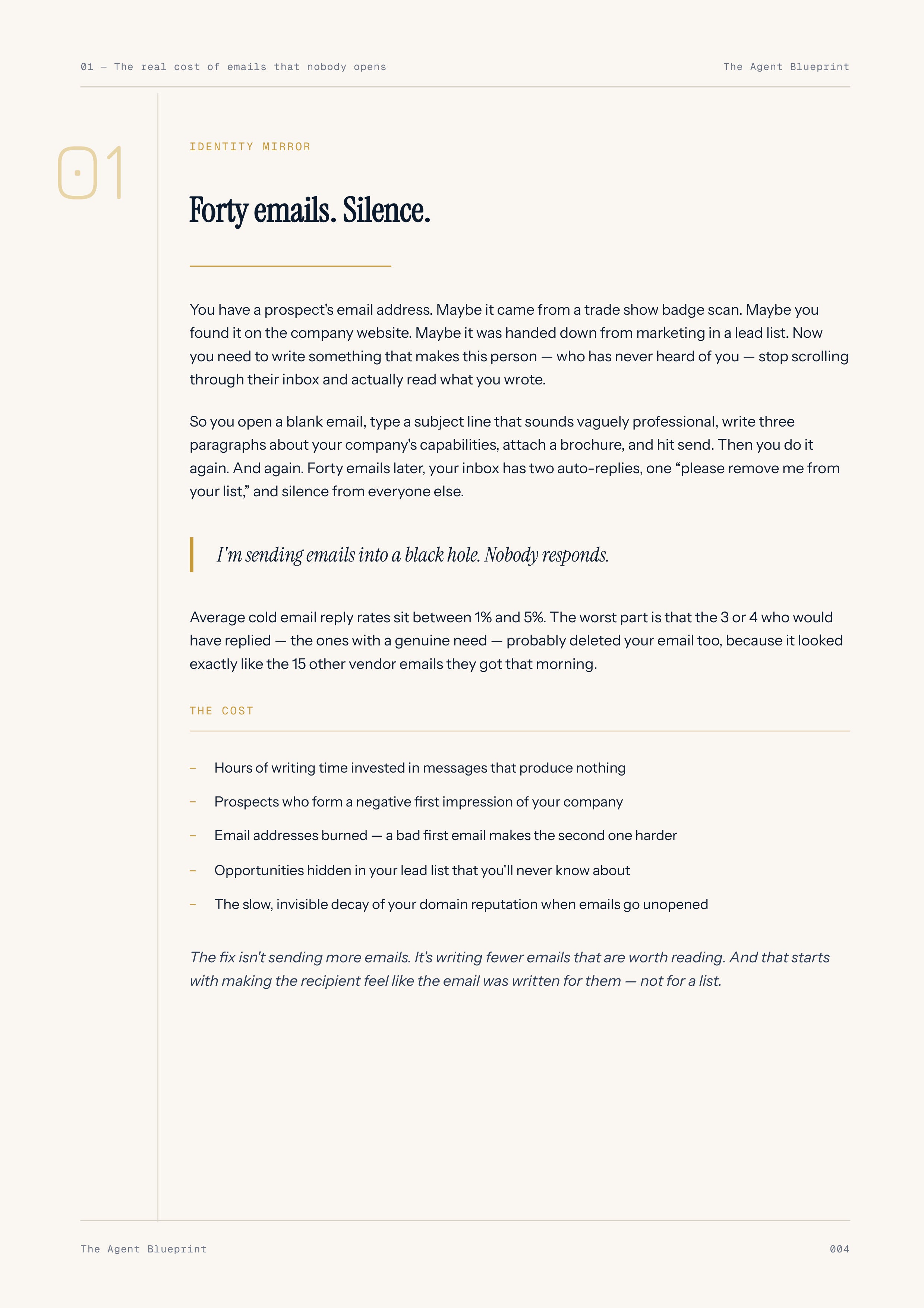 Cold E-Mail Writer Agent - Sales Phase 2 | Step 3 of 4