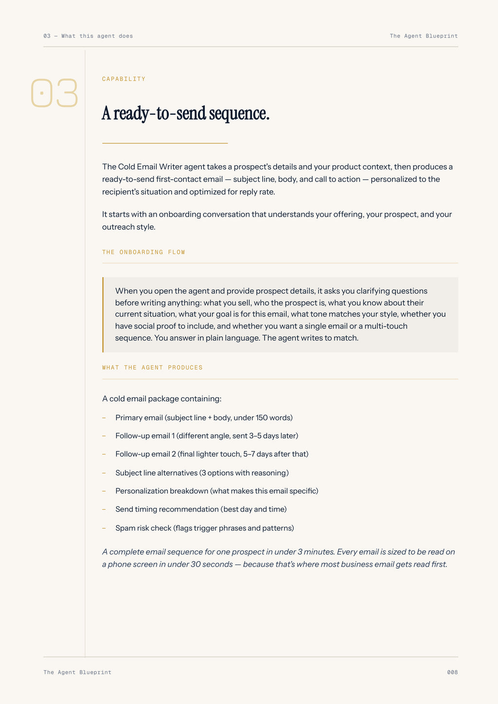 Cold E-Mail Writer Agent - Sales Phase 2 | Step 3 of 4