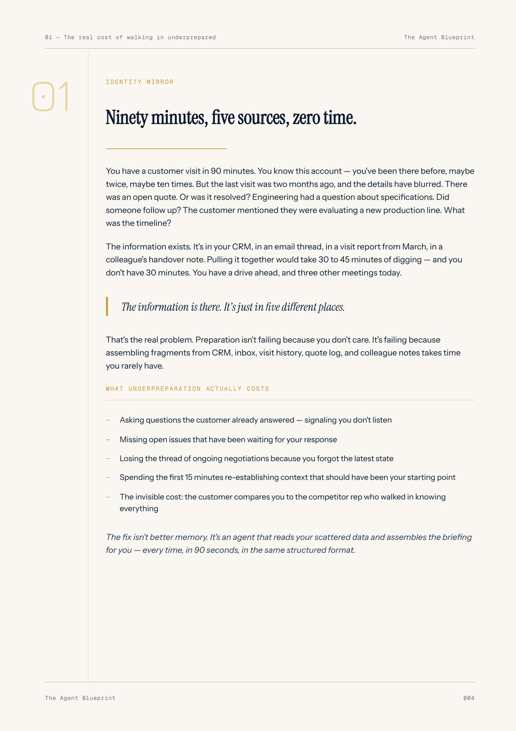 Customer Briefing Agent - Sales Phase 3 | Step 1 of 4