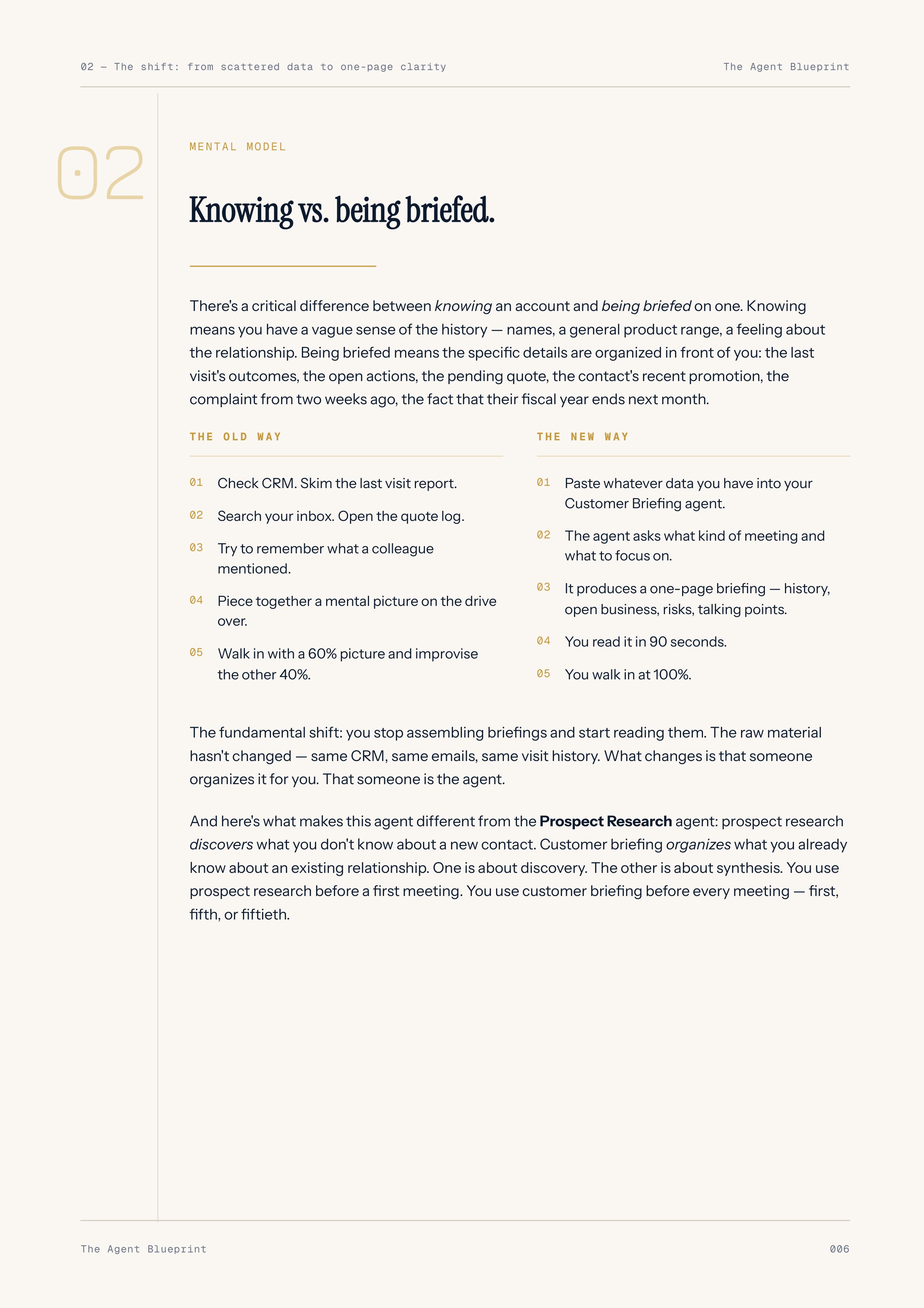 Customer Briefing Agent - Sales Phase 3 | Step 1 of 4