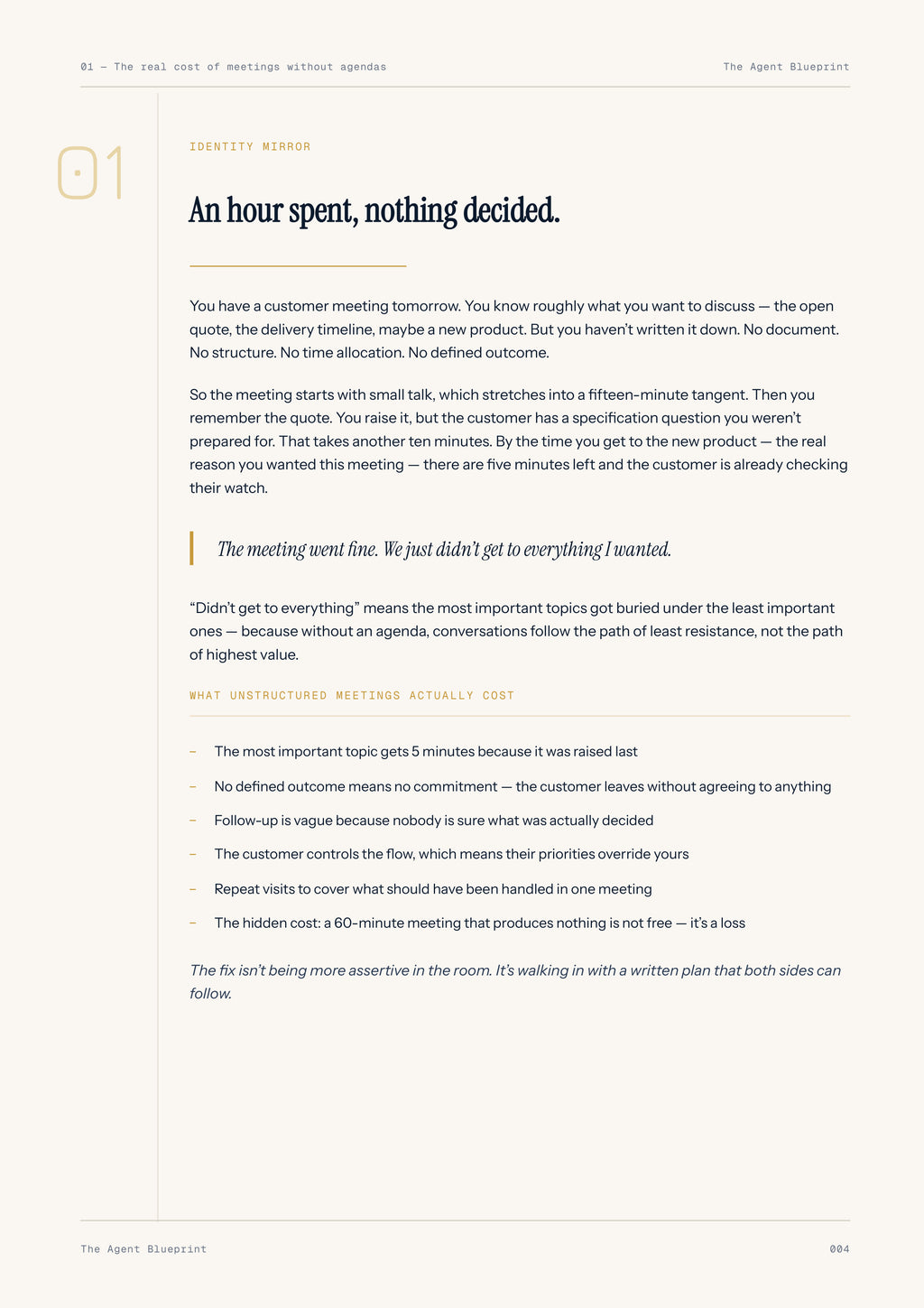 Meeting Agenda Builder - Sales Phase 3 | Step 2 of 4