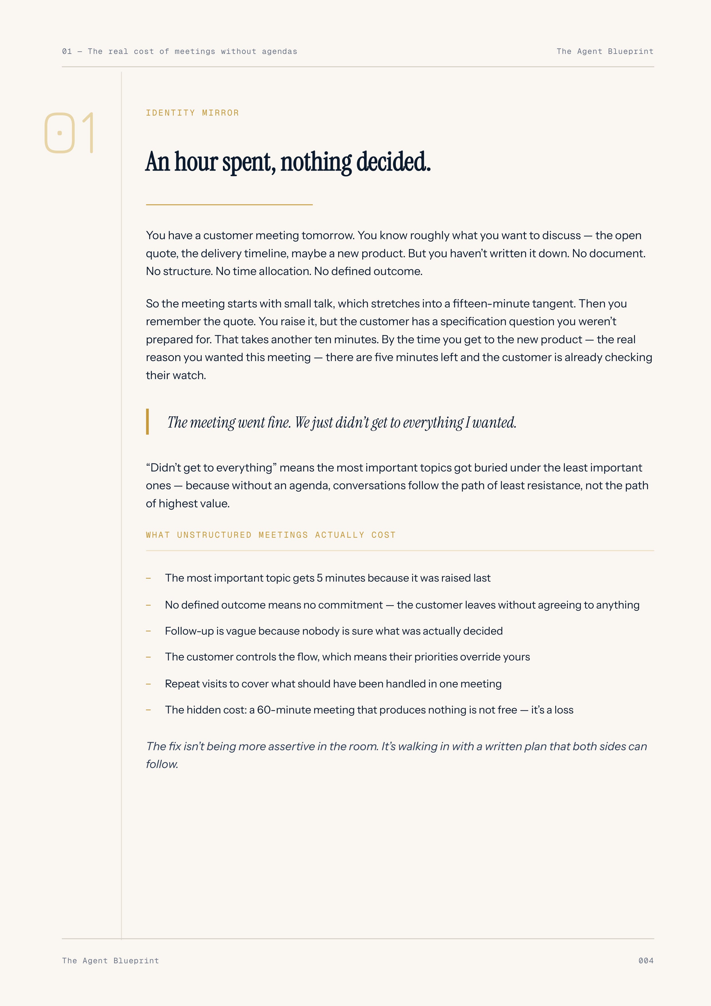 Meeting Agenda Builder - Sales Phase 3 | Step 2 of 4