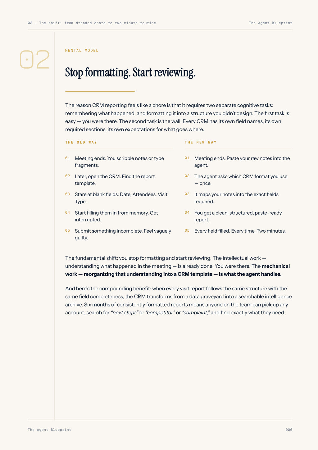 CRM Visit Report Formatter - Sales Phase 4 | Step 3 of 4