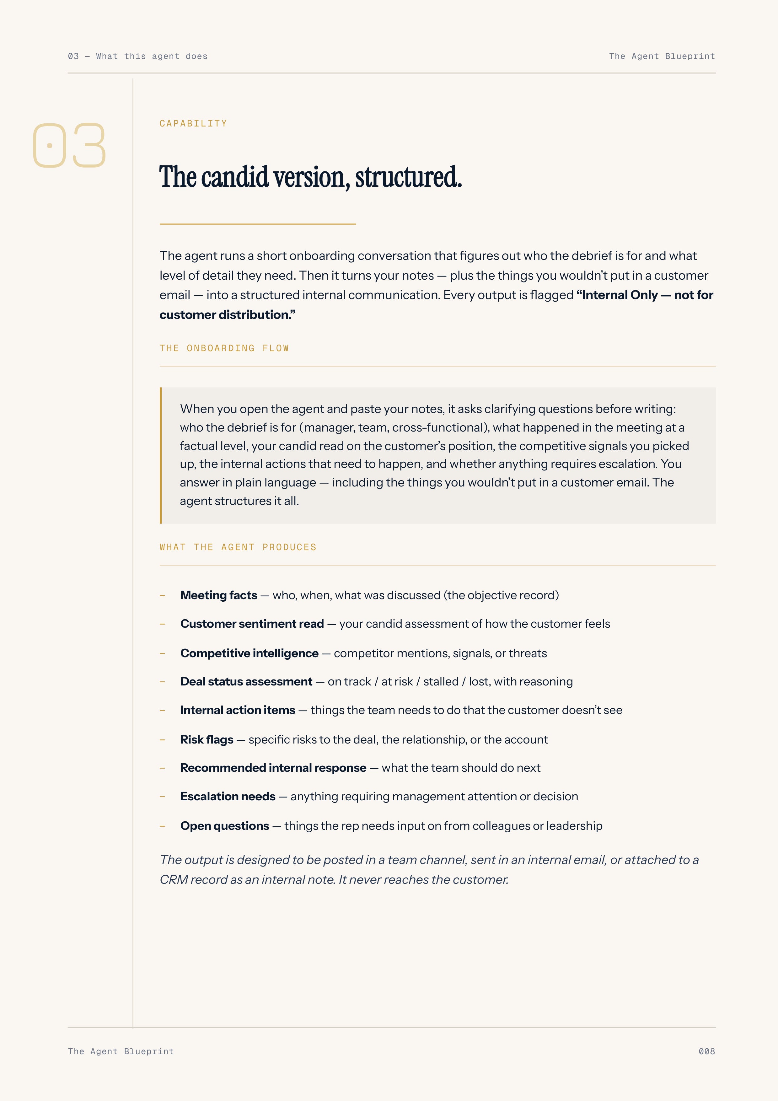 Internal Debrief Writer - Sales Phase 4 | Step 4 of 4