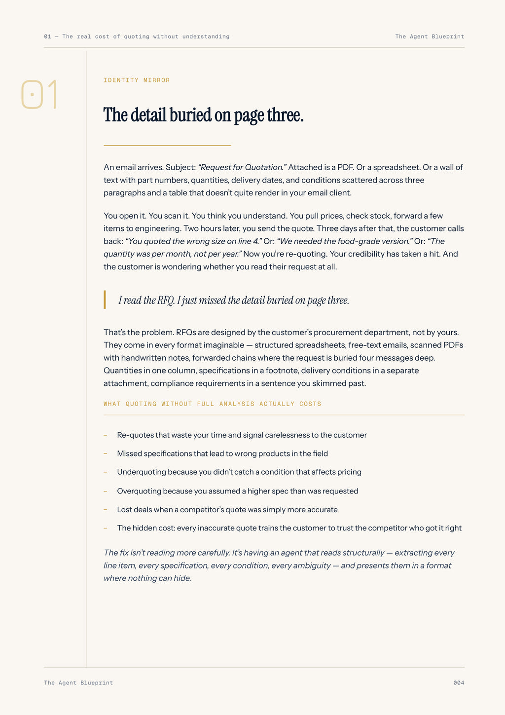 RFQ Analysis Agent - Sales Phase 5 | Step 1 of 5