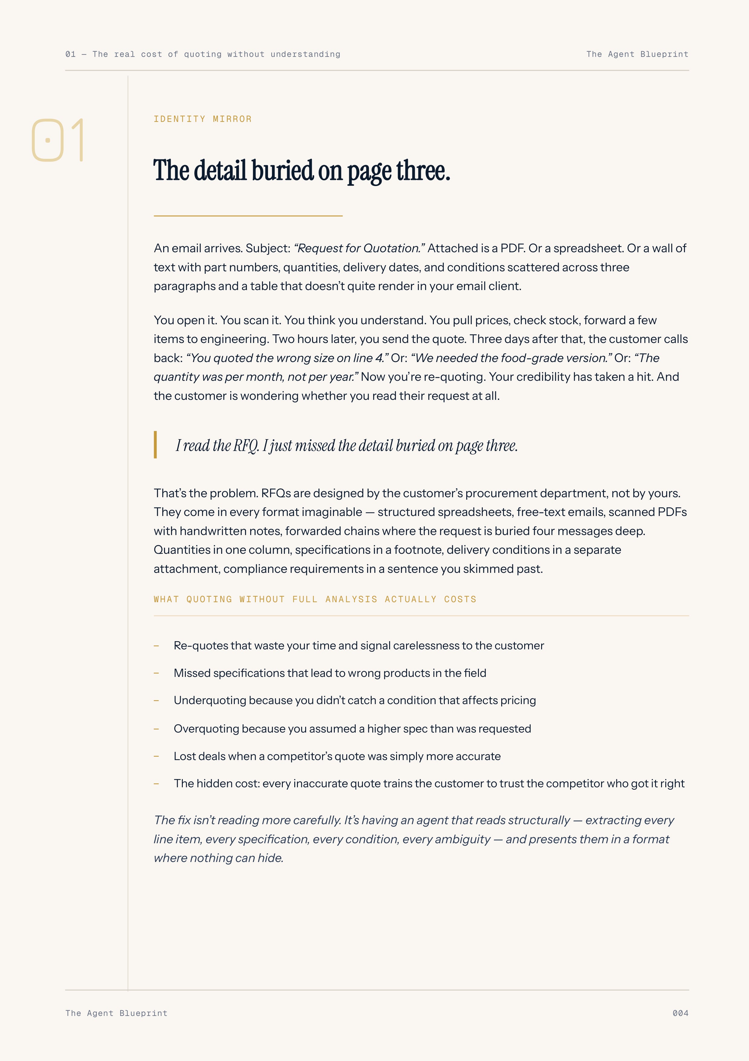 RFQ Analysis Agent - Sales Phase 5 | Step 1 of 5