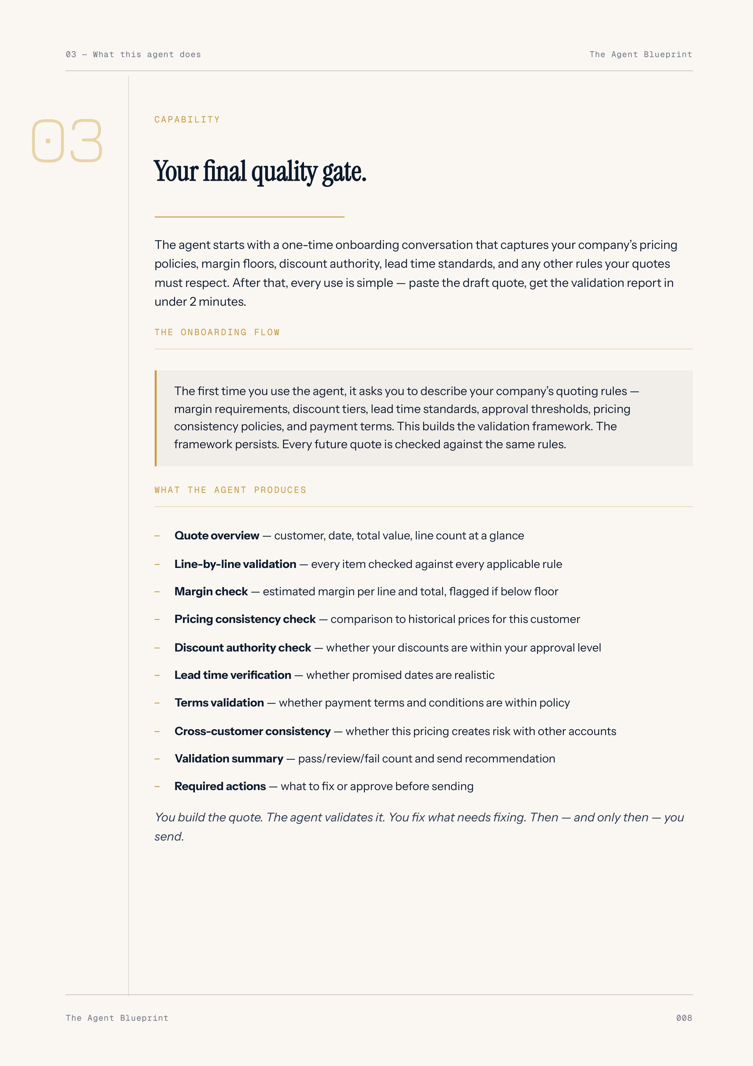 Quote Validator Agent - Sales Phase 5 | Step 4 of 5