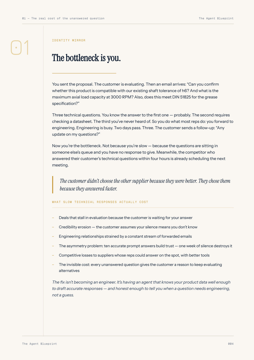 Technical Q&A Responder Agent - Sales Phase 5 | Step 5 of 5