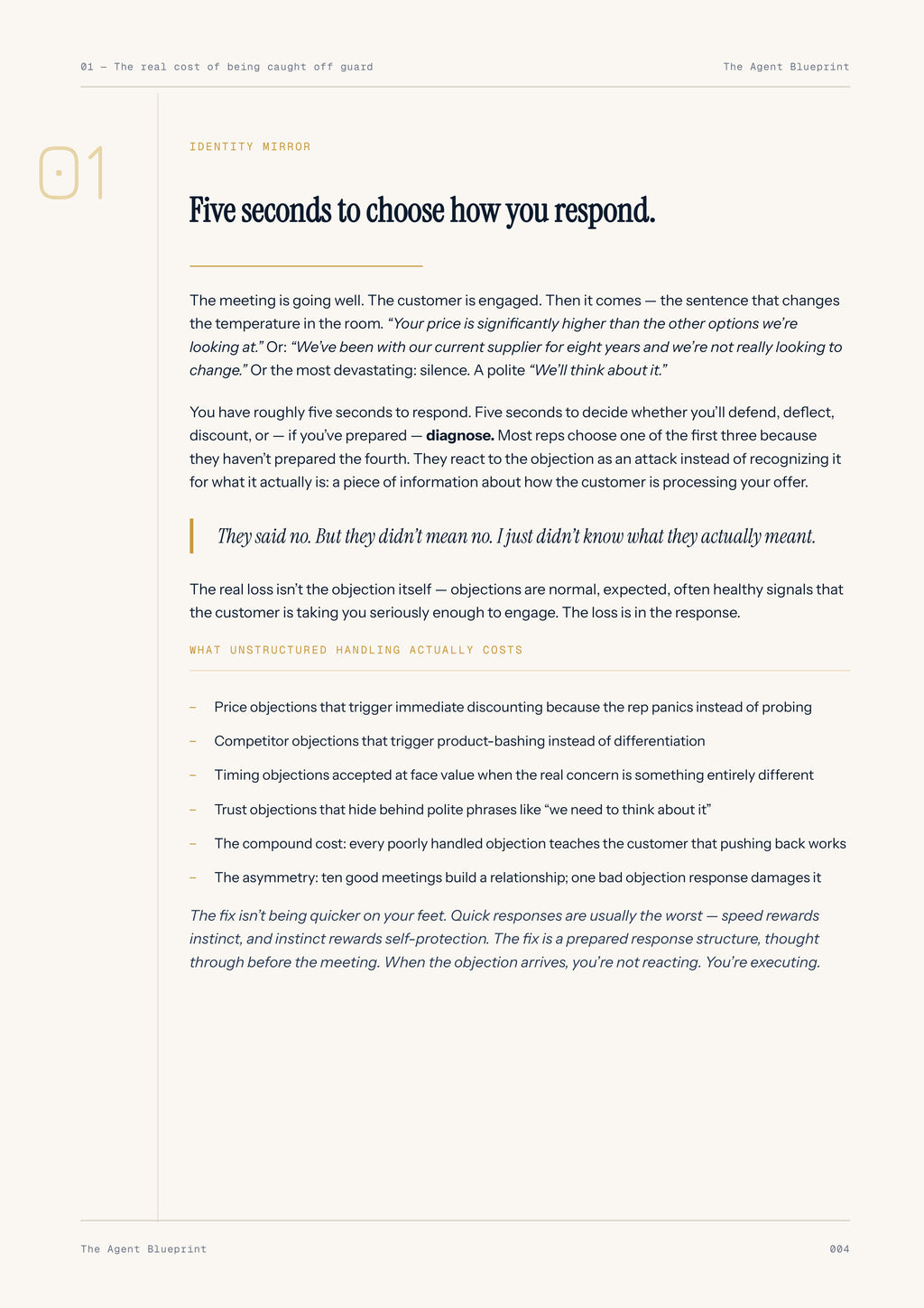 Objection Handling Agent - Sales Phase 6 | Step 1 of 4
