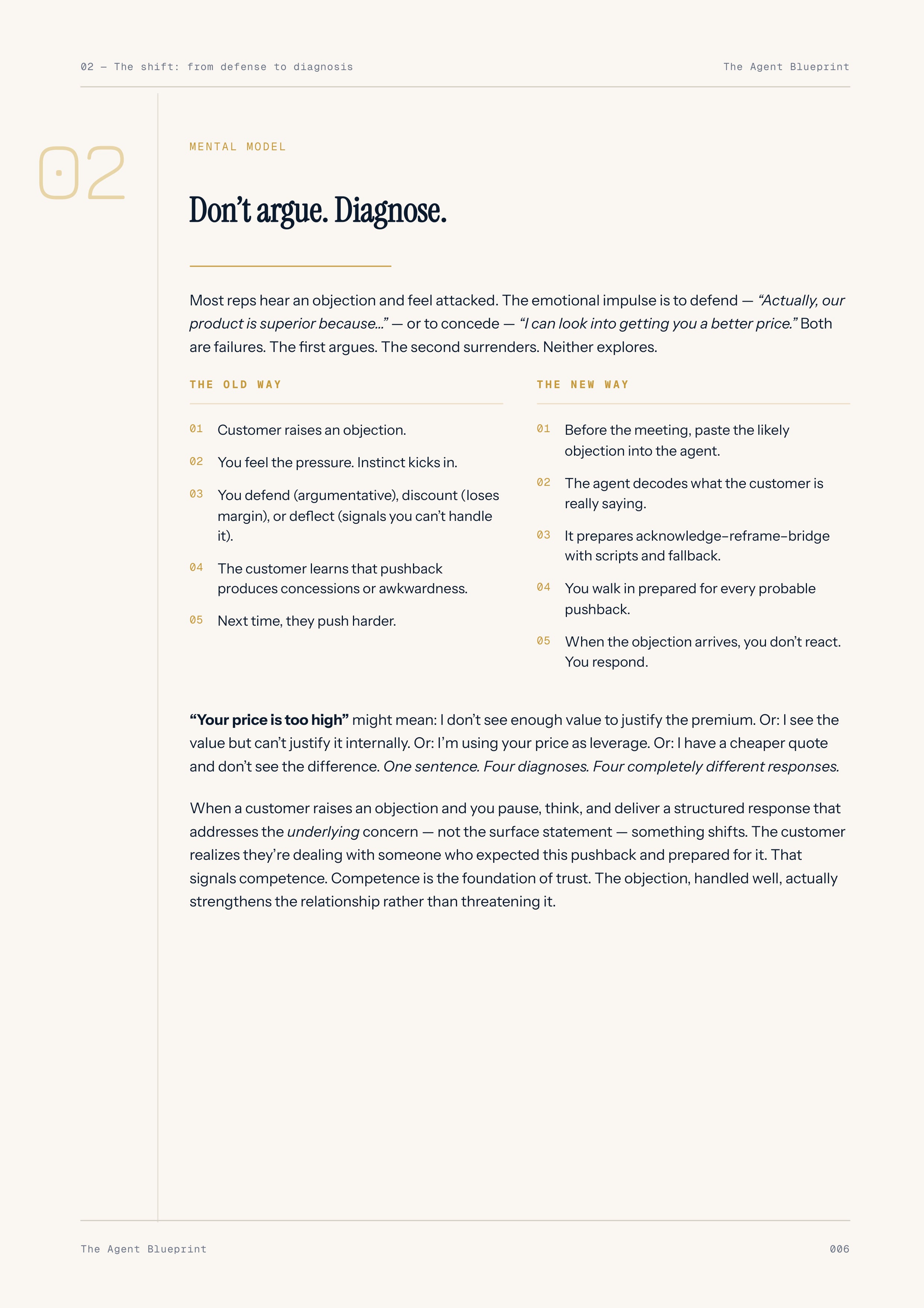 Objection Handling Agent - Sales Phase 6 | Step 1 of 4