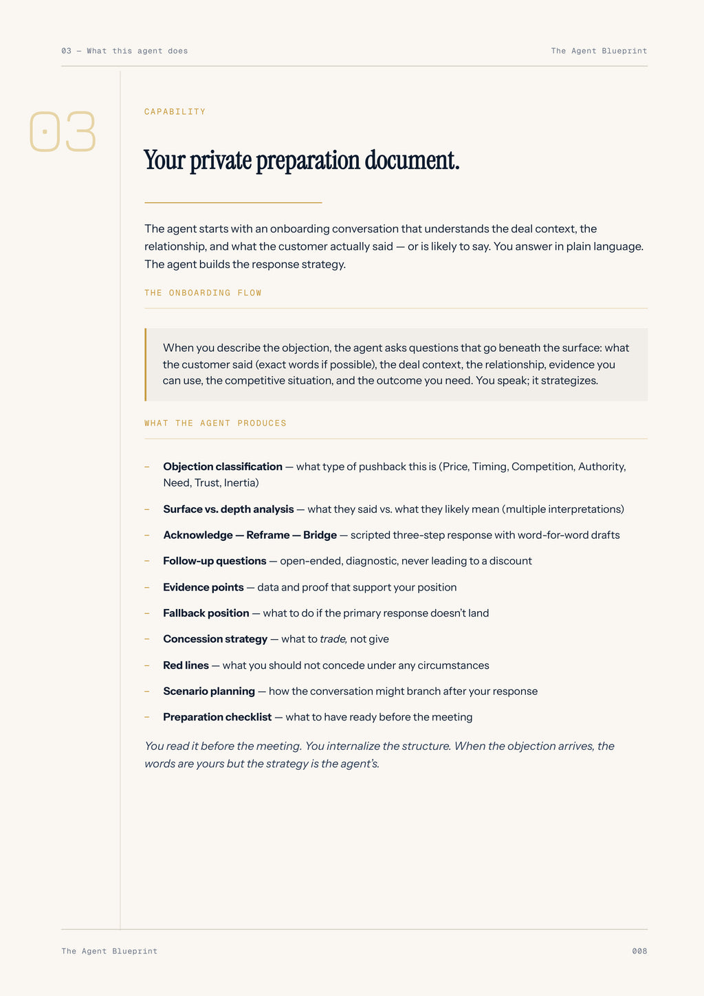 Objection Handling Agent - Sales Phase 6 | Step 1 of 4