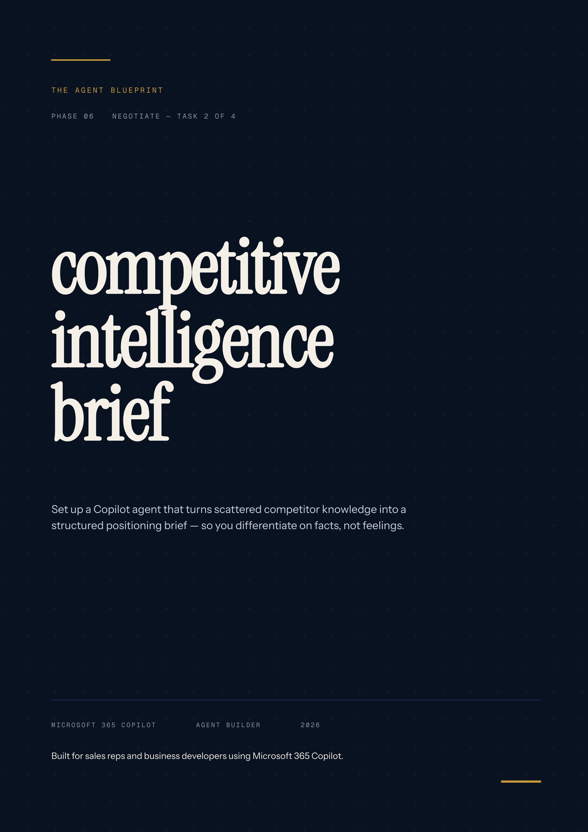 Competitive Intelligence Brief Agent - Sales Phase 6 | Step 2 of 4