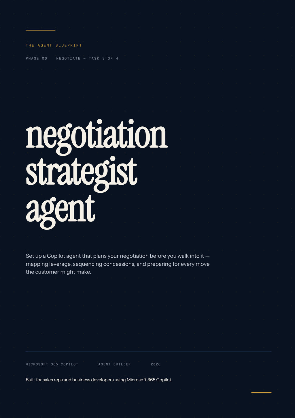 Negotiation Strategist Agent - Sales Phase 6 | Step 3 of 4