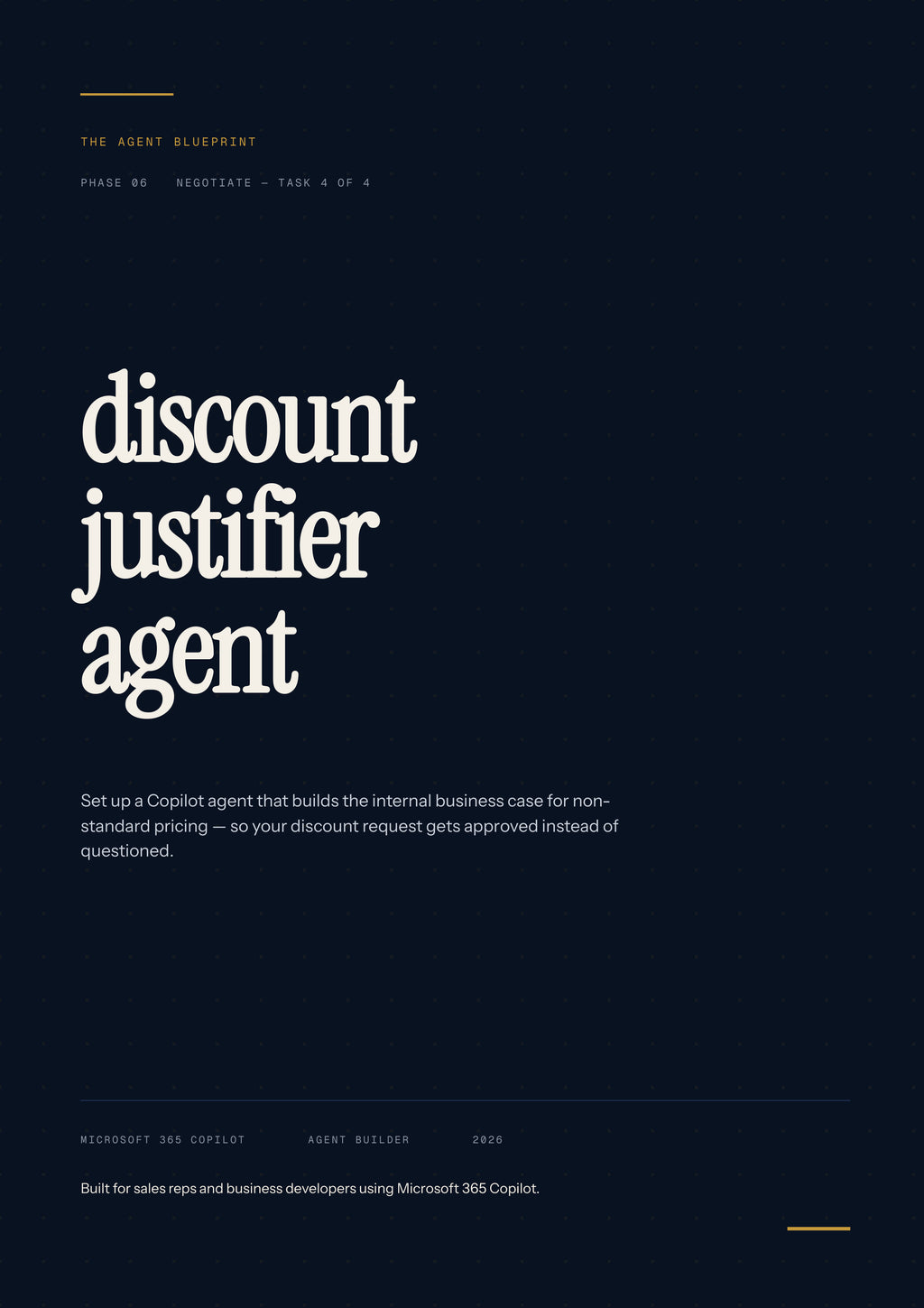 Discount Justifier Agent - Sales Phase 6 | Step 4 of 4