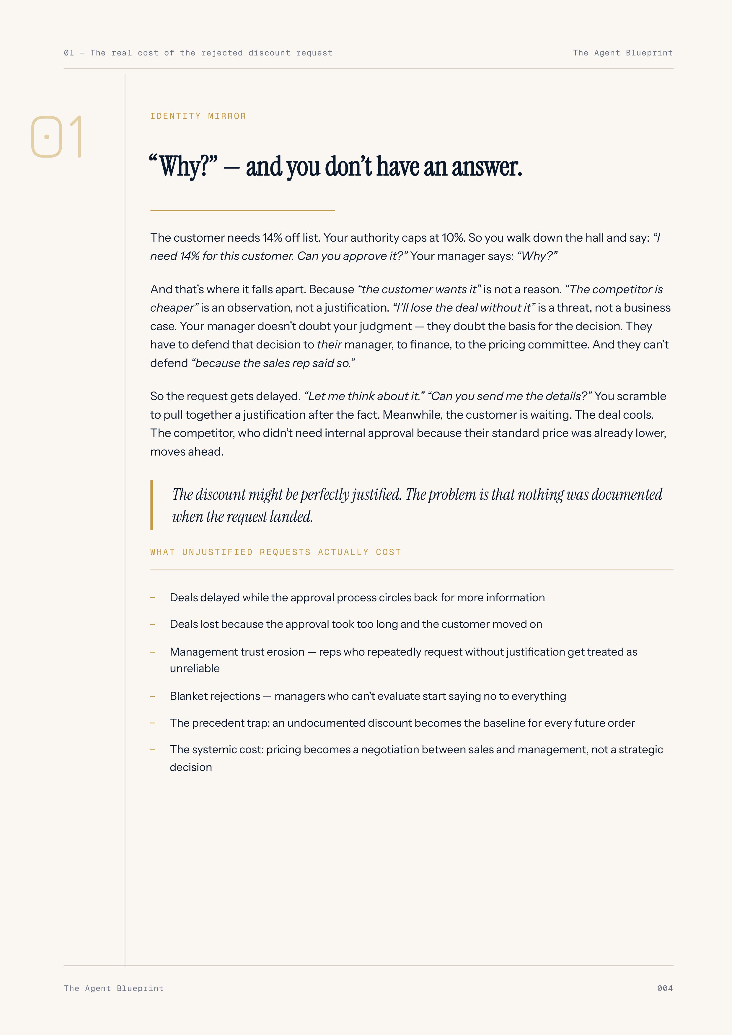 Discount Justifier Agent - Sales Phase 6 | Step 4 of 4