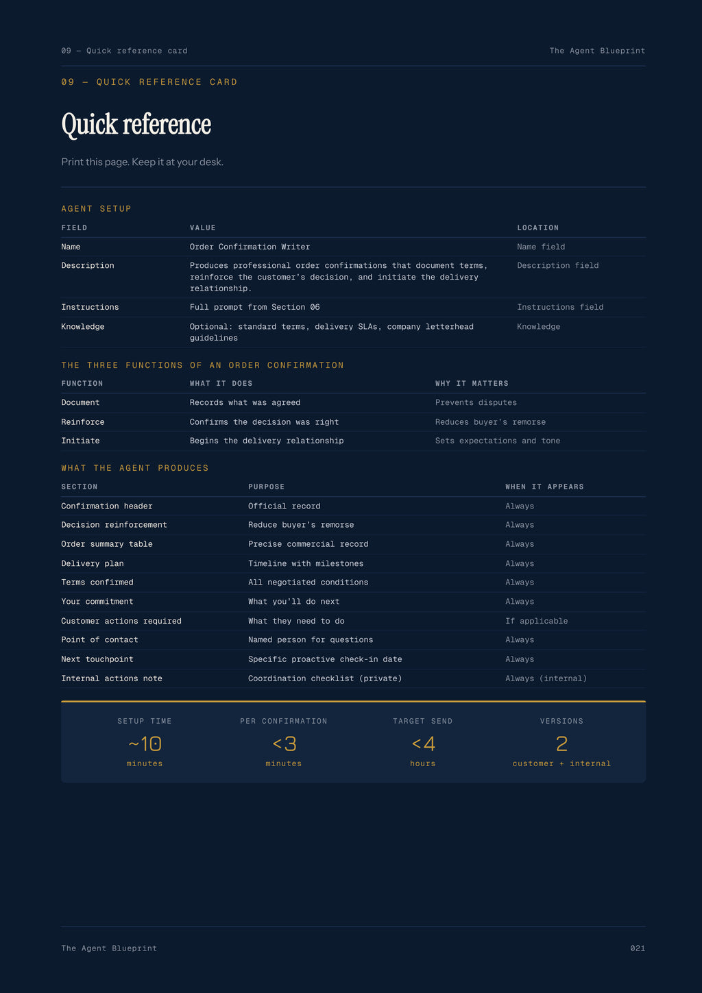 Order Confirmation Agent - Sales Phase 7 | Step 1 of 4