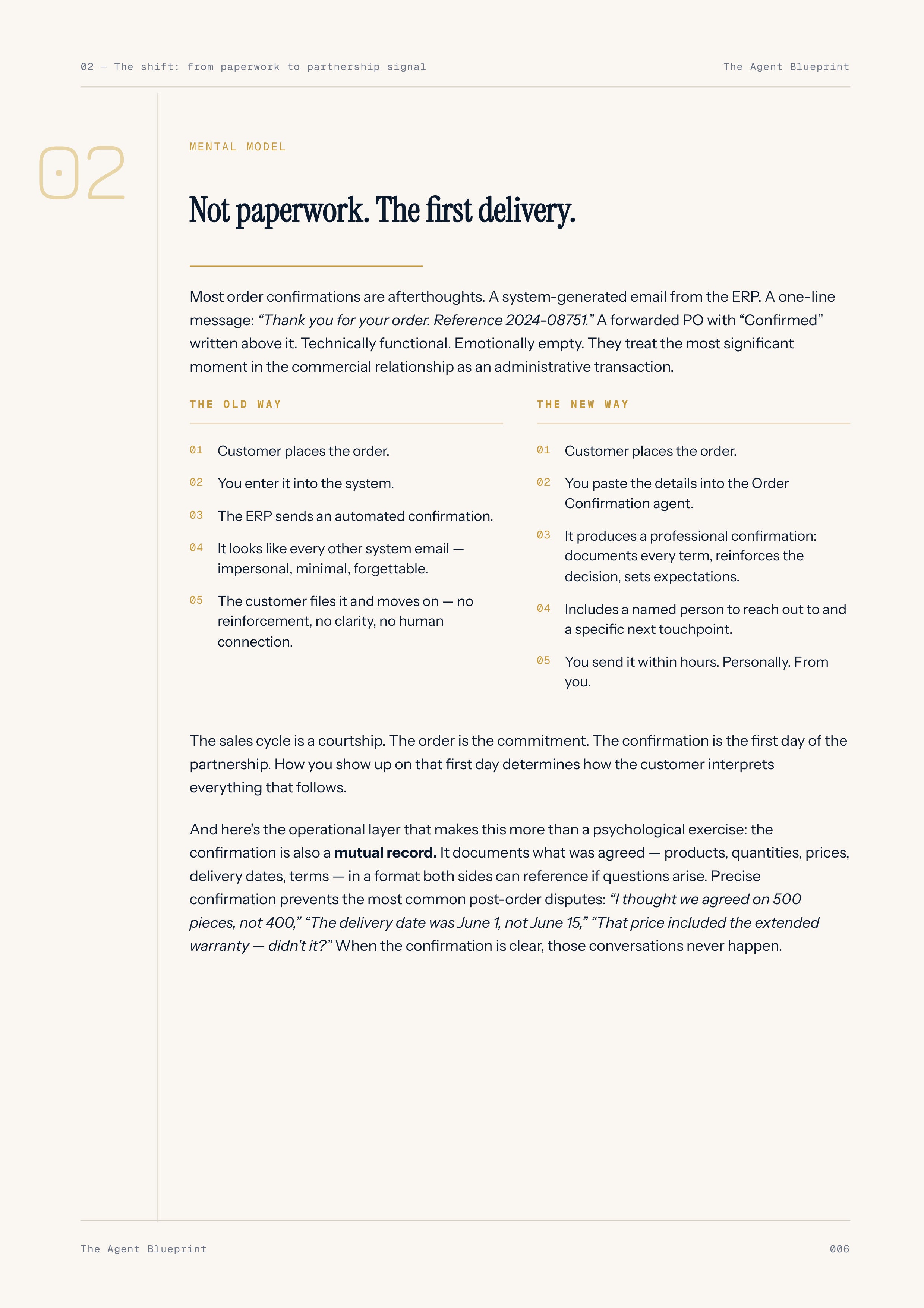 Order Confirmation Agent - Sales Phase 7 | Step 1 of 4