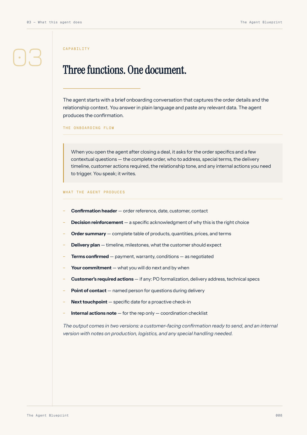 Order Confirmation Agent - Sales Phase 7 | Step 1 of 4