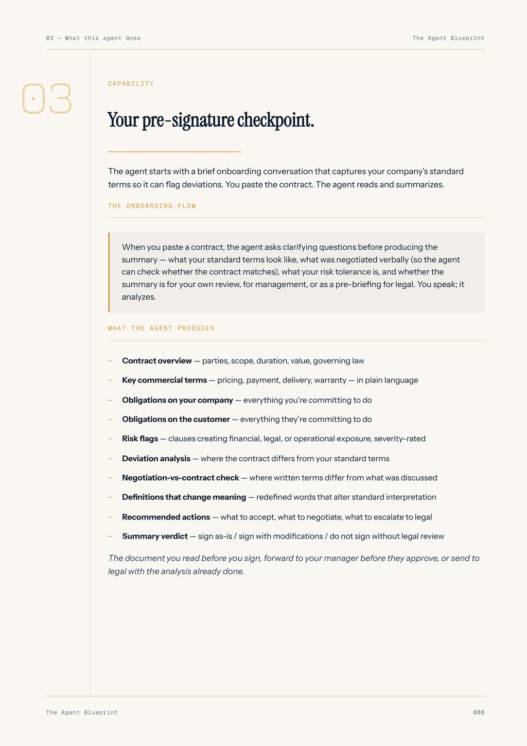 Contract Summarizer Agent - Sales Phase 7 | Step 2 of 4