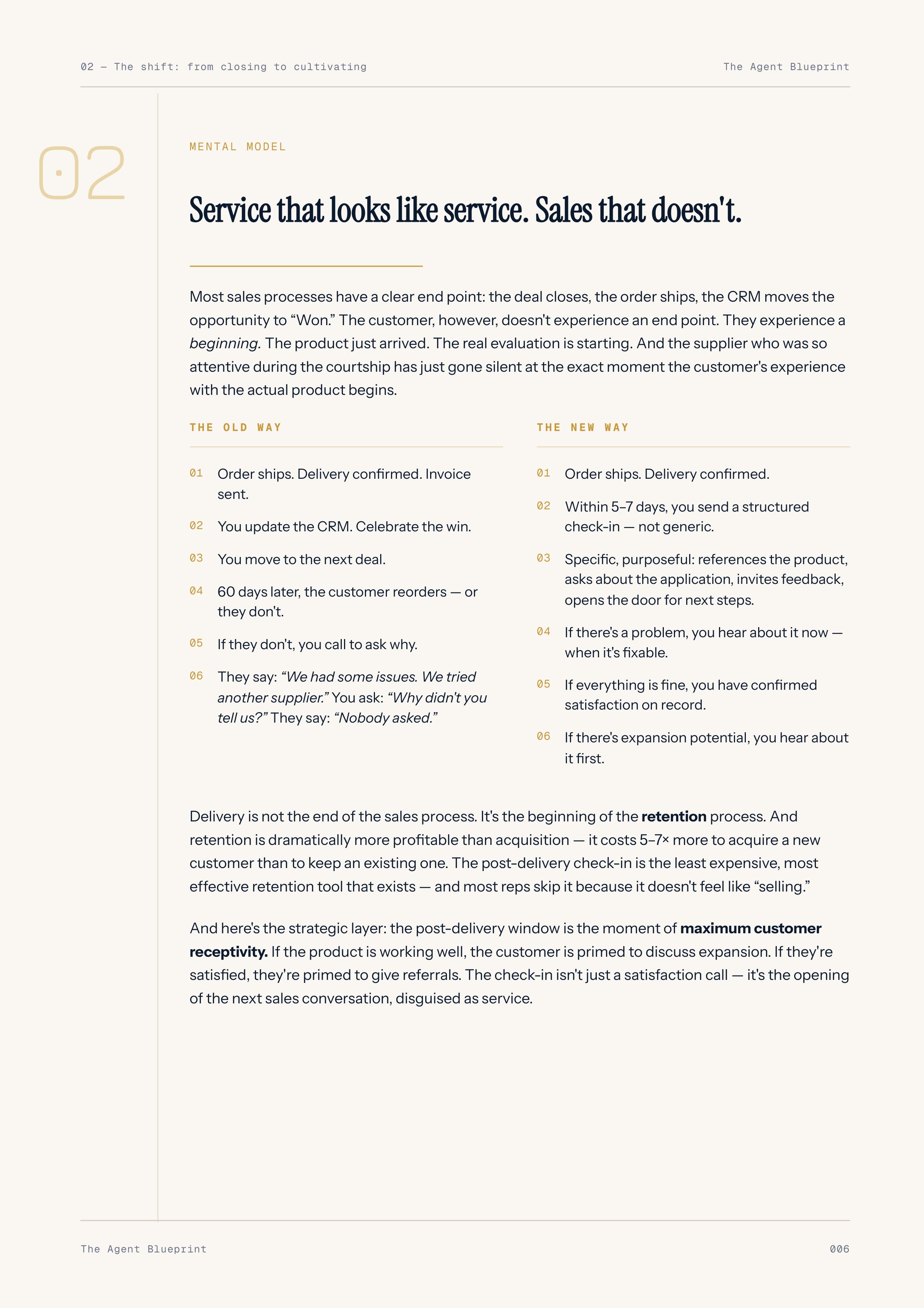 Post-Delivery Check-In Agent - Sales Phase 8 | Step 1 of 5