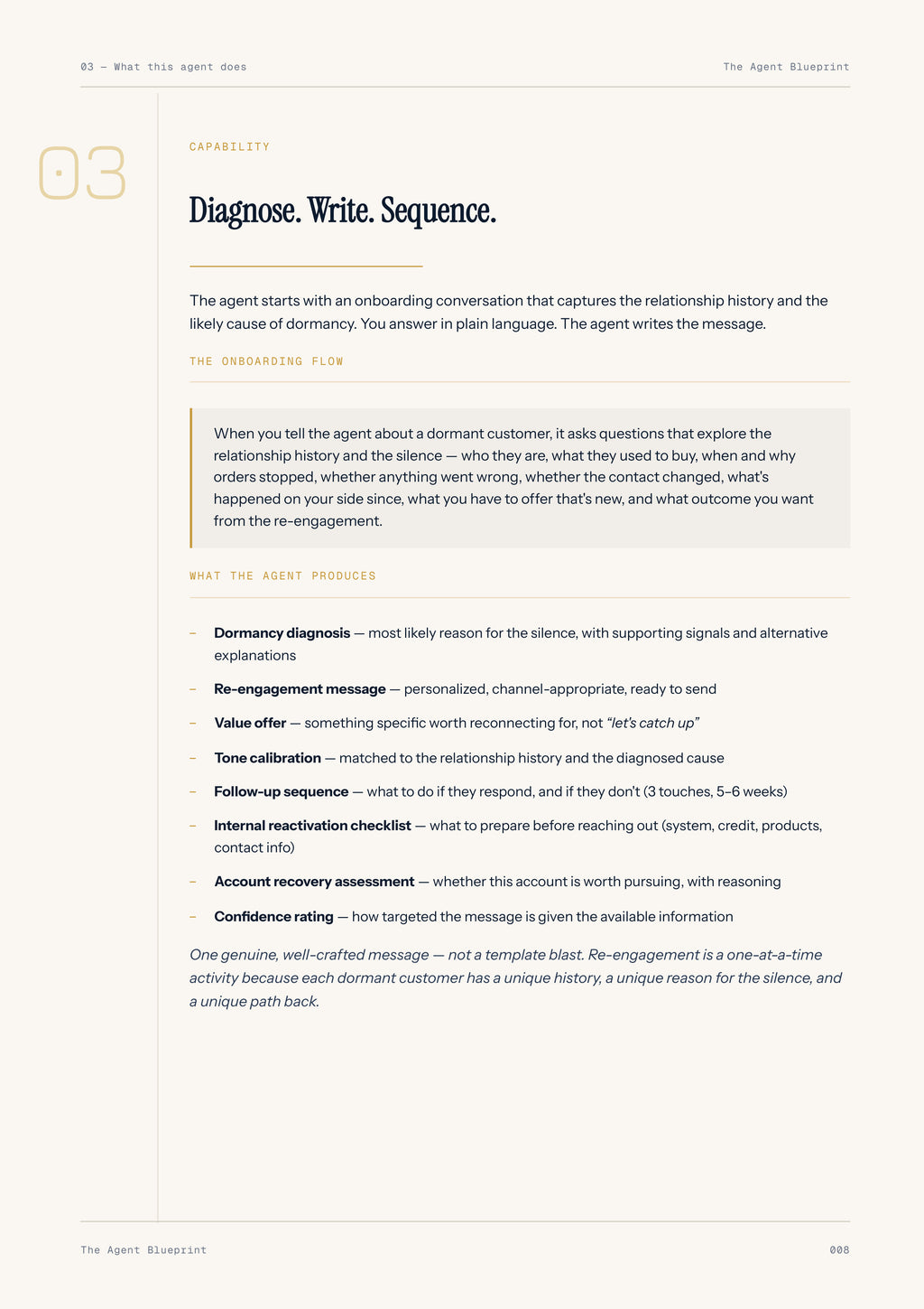 Re-Engagement Writer Agent - Sales Phase 8 | Step 4 of 5