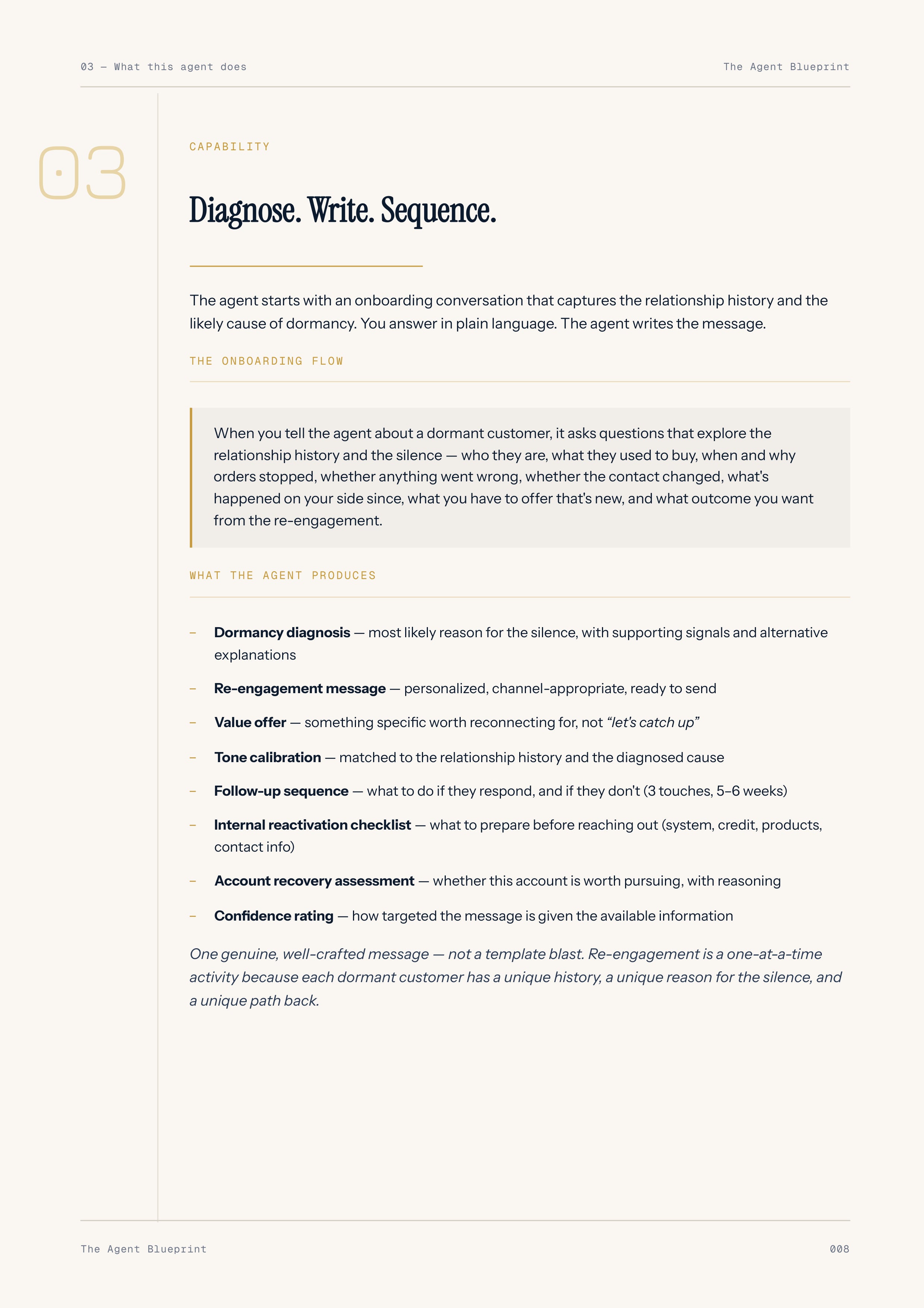Re-Engagement Writer Agent - Sales Phase 8 | Step 4 of 5