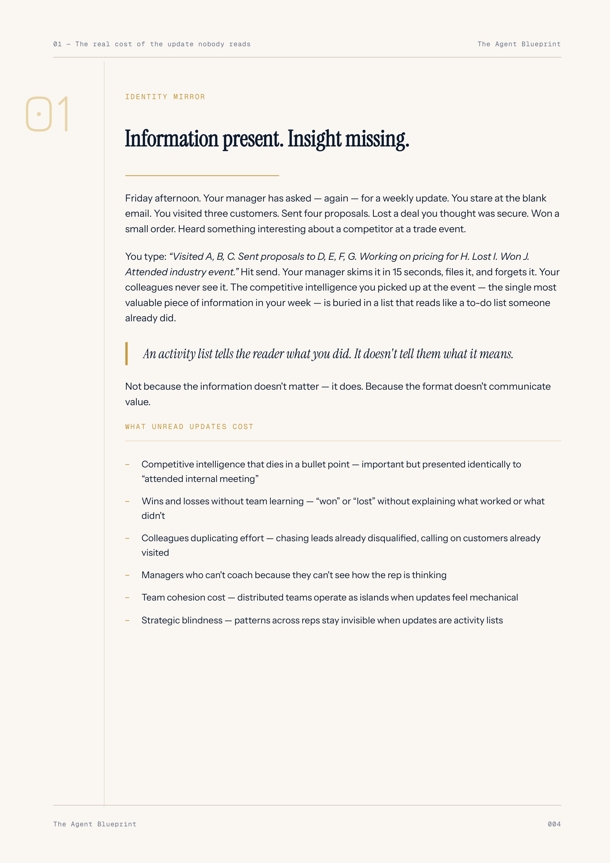 Team Update Writer Agent - Sales Phase 9 | Step 3 of 6
