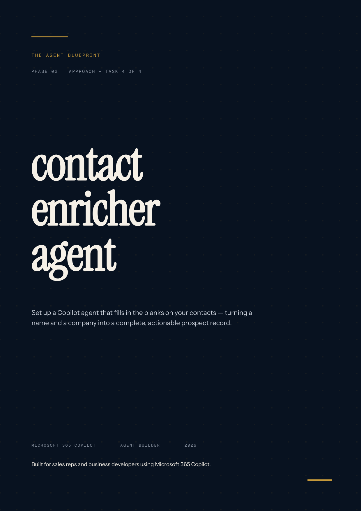 Contact Enricher Agent - Sales Phase 2 | Step 4 of 4
