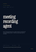 Meeting Recording Agent - Sales Phase 4 | Step 1 of 4