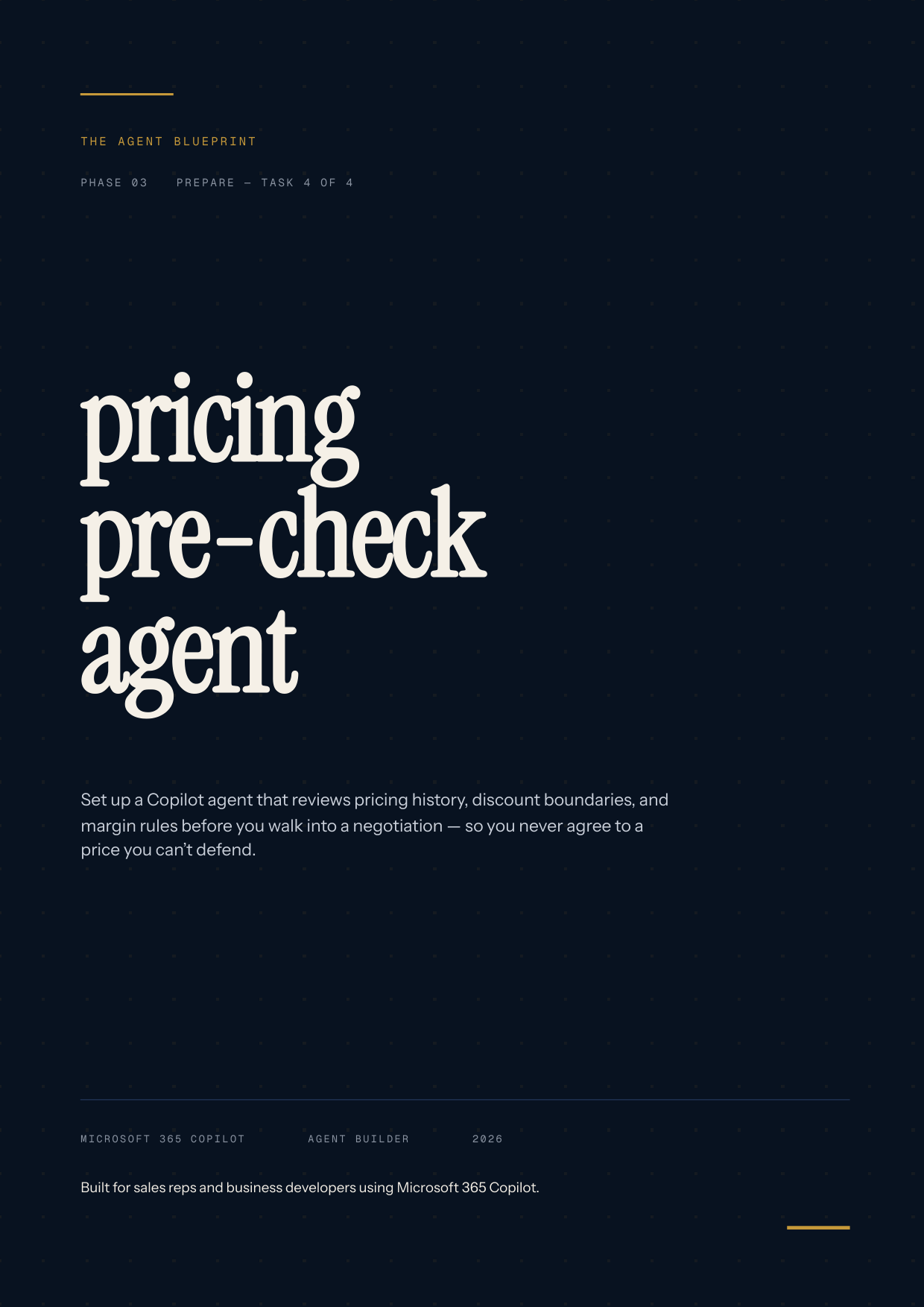 Pricing Pre-Check Agent - Sales Phase 3 | Step 4 of 4