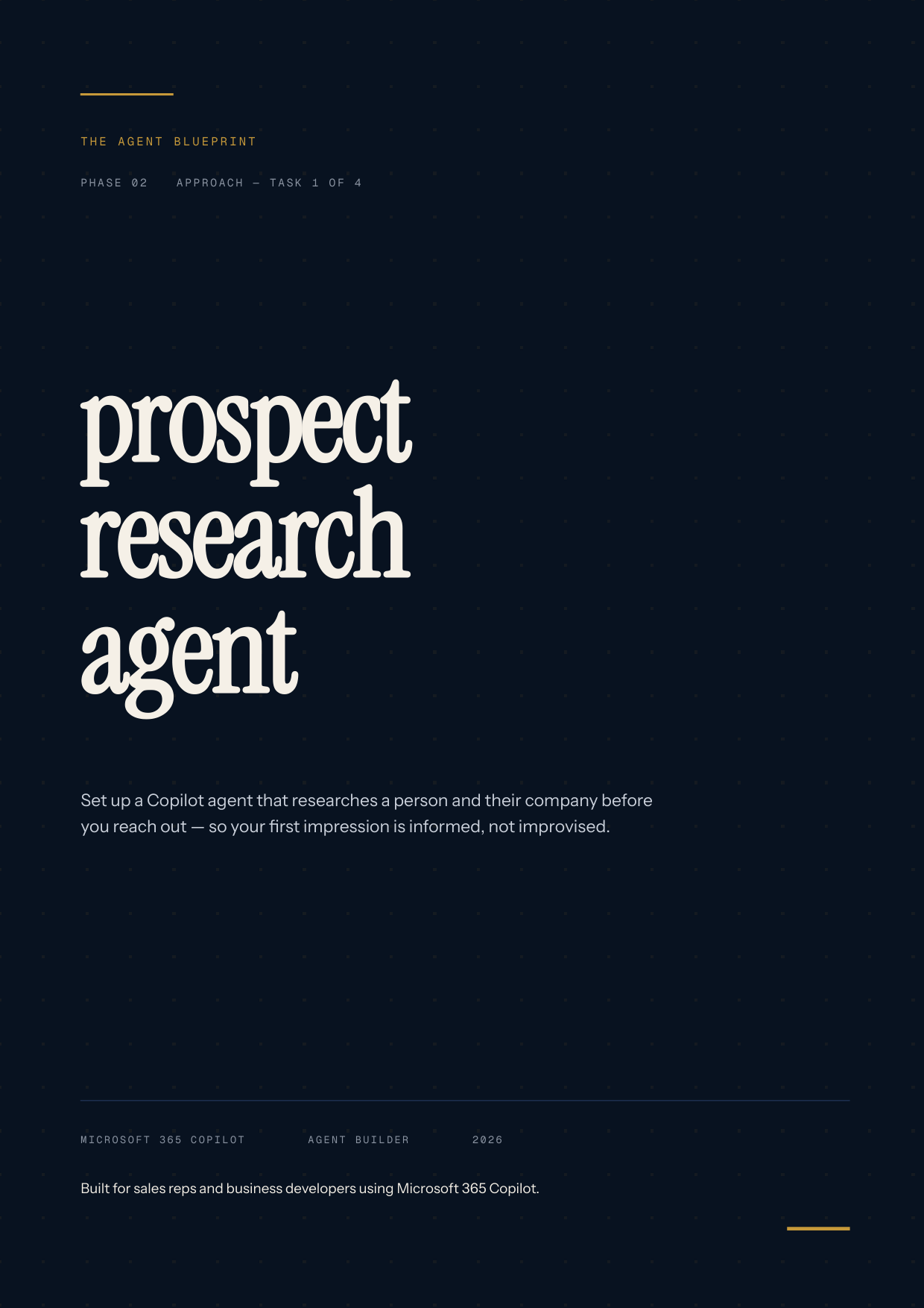 Prospect Research Agent - Sales Phase 2 | Step 1 of 4